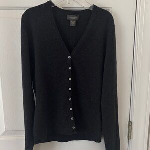 Banana Republic Cashmere Classic Dark Gray cardigan